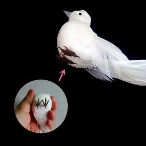 [COD] ZHONGYI0 White Doves Feather Foam Artificial Lover Peace Pigeons Birds Home Garden Wedding Decor Imitation Bird Model Xmas Tree Props