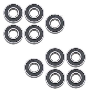 10Pcs Deep Groove Ball Bearing 6000 6001 ZZ/2RS Metal Cover Rubber Cover