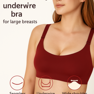 Bra female large breasts show small soft support seamless underwear up support red nonmarking bra