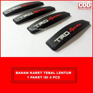 Pelindung Pintu Mobil TRD SPORTIVO Isi 4pcs Door Guard Bahan Karet Tebal Pengaman Lecet Benturan AA