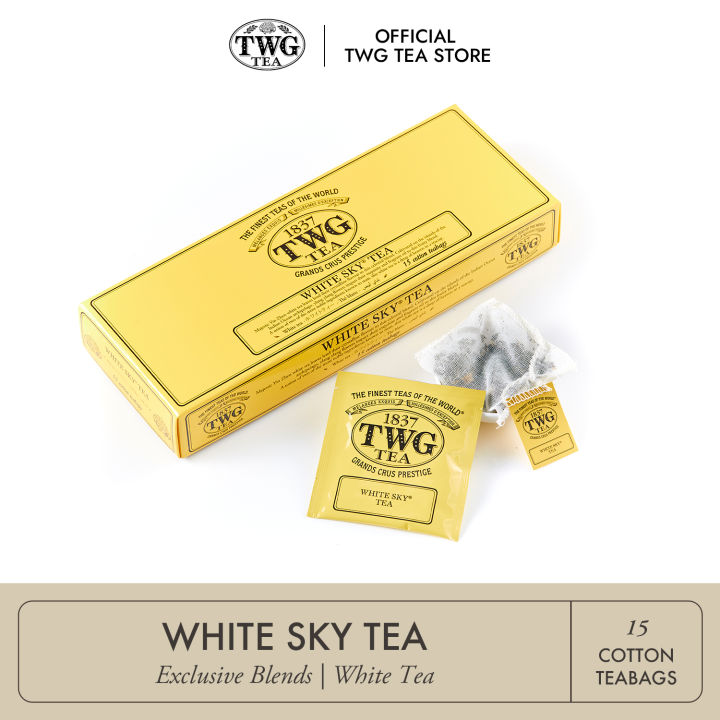 TWG Tea | White Sky Tea, Yin Zhen White Tea Blend in 15 Hand Sewn