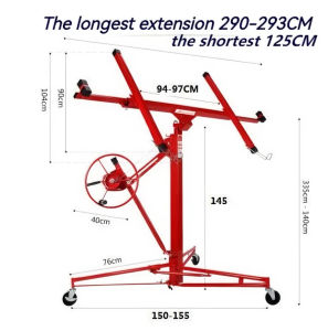 Thick Gypsum Board Lift - Hand Crank Ceiling Hoist for Solo Workers Woodwork Tool