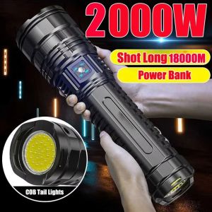 ANAMA Extra Long-range Ultra Bright Torch Ultra Bright Powerful Flash Light Portable USB Rechargeable Emergency Spotlights