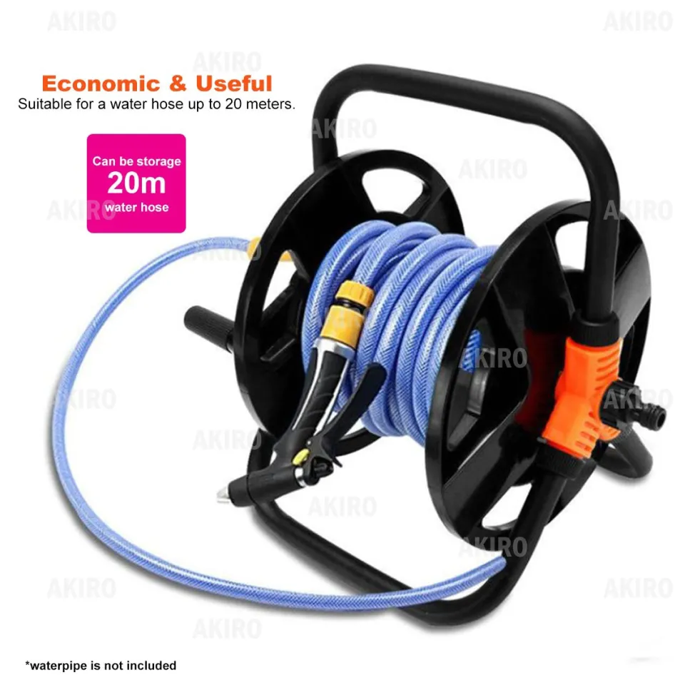 AKIRO HOME Malaysia 20M 50M Garden Hose Reel Water Holder Water Pipe Roll Storage  Rack Water Pipe Holder Rak Penyimpanan Gulung Paip 软管卷盘