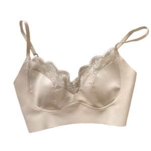 GOOTRADES 3/4 Cup Wireless Bra Oval Pad Elastic Lace Underwear Comfort Intimates Deep V Bra Female