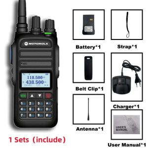 motorola 370s two way radio long range 10KM walkie talkie high-capacity 6800mAH 128channels high power 15W portable FM radio aviation frequency Walkie-Talkies 136-520Mhz TYPE-C IP54 Waterproof dustproof Suitable for outdoor/hotel/school/construction site