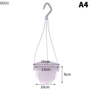 💖【Special price】💖ERDU Plastic Hanging Planter Flower Plant Chain Basket Planter Holder Succulent Plant Flower Pots Flowers Container Home Garden Decor