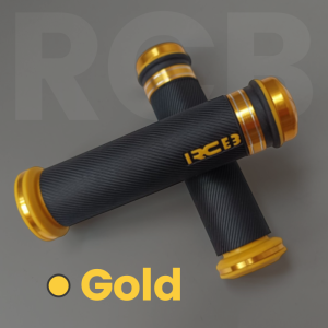 RCB Motorcycle Handle Grip Non-slip Rubber With Alloy Bar End Universal 2PCS Throttle Grip Original
