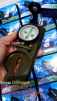 Fox-(Bayar Ditempat) Kompas Bidik Multifungsi ARMY (COMPASS LENSATIC HIJAU ARMY)/ Kompas Pramuka/ Alat NAVIGASI