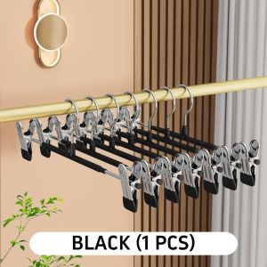 (1PCS)/3PCS) Adjustable Stainless Steel Trouser Hanger With Non-slip Clip Seamless Pants Hanger Wardrobe Clothes Storag