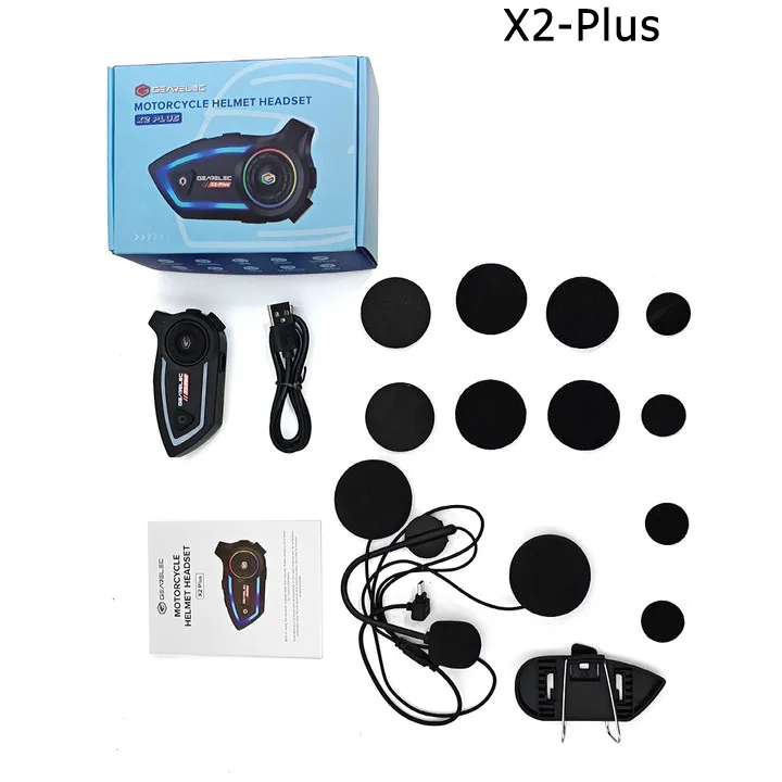 GEARELEC X2-Plus บลูทูธติดหมวก บลูทูธ5.3 กันน้ำIP67 intercom CVC&DSP ลดเสียงรบกวนอัจฉริยะ แบ่งปันเพลง เอฟเฟกต์เสียงไฮไฟ