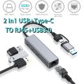 Cáp chuyển đổi USB-C/Type-C sang RJ45 Ethernet LAN cho laptop táo & Type C khả năng tương thích rộng - Hàng phân phối chính hãng. 