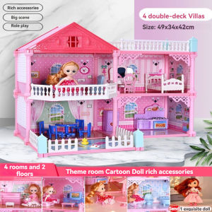 【READY STOCK】Childrens Villa Toy Doll House Little Girl Series Birthday Gift 3-12 Years Old