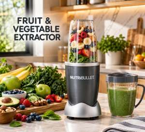 Premium Authentic Quality NUTRIBULLETs Superfood Fruit Extractor Blender Set with Pocket Nutritionist and FREE Multi Cutter (600 watts)