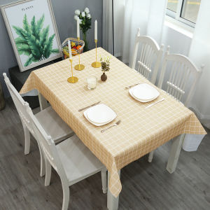 Yard Sale - INS Waterproof Plastic Table Cloth Cover Fashion Grid Printed Kitchen Dining Room Picnic Kain Alas Meja Makan