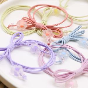 Korean style head rope ponytail rubber band Japanese flower hair tie