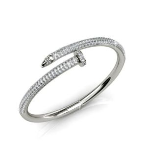 Her Jewellery Nail Bangle - Luxury Crystal Embellishments plated with 18K Gold