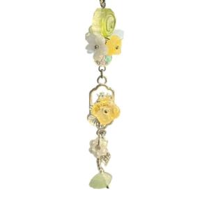 Floral Wind Chime Phone Charm With Acrylic Beads Adjustable Colors Stylish Phone Charm For Keychain Purse Decoration