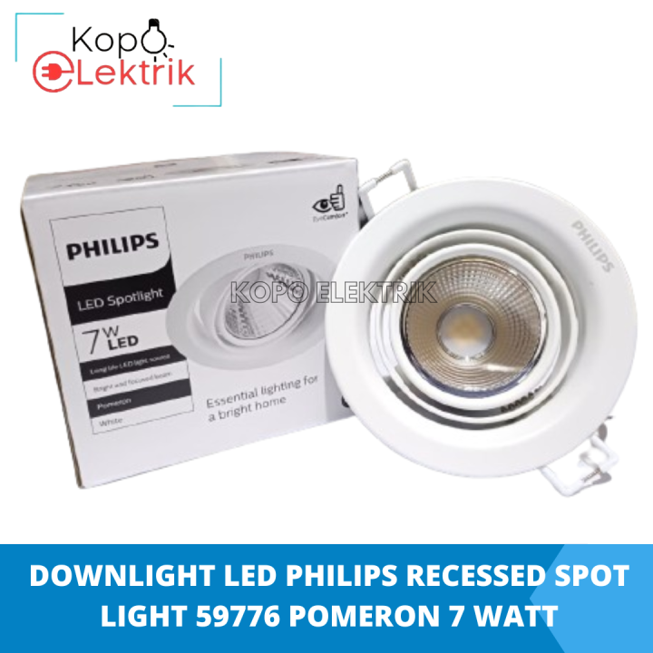 Downlight LED Philips Recessed Spot Light 59776 Pomeron 7 Watt 7w ...