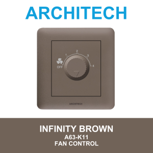 ARCHITECH INFINITY A63-K11 BROWN Sakelar - Saklar Pengatur Kipas 100W