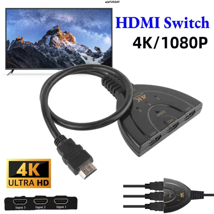 Switch HDMI 4K Commutateur HDMI Sélecteur HDMI 3 Entrées | Lynia