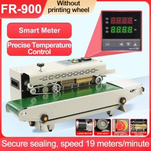 【Printable Date】New FR-900 /400 Automatic Sealing Machine Plastic Bag Sealing Machine Seal Support