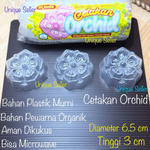 [Isi12] Cetakan Kue Orchid Anggrek 6.5 cm Plastik / Cetakan Bunga Orchid Anggrek / Cetakan Puding Orchid Anggrek Plastik  / Cetakan Pudding Agar Jelly / Cetakan Putu Ayu / Cetakan Bolu Orchid Plastik BL Product