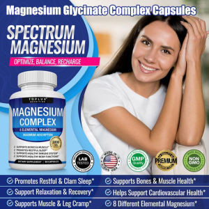 Magnesium Complex Magnesium Glycinate Capsules Vegan Supplement Capsules Vitamin Blend Mineral Blend Muscle Capsules Relaxation Capsules Wellness Capsules Daily Routine Essential