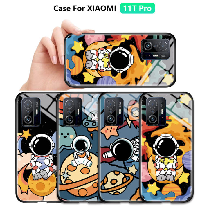 Hontinga Casing Case For Xiaomi MI A2 Lite/Redmi 6A 6Pro Case Cartoon  Cute NASA Space Astronaut Phone Case For Boys Man Cases Tempered Glass Back 