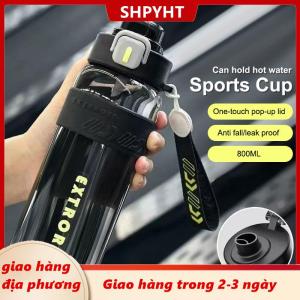 [COD] SHPYHT Giao hàng địa phương 1200ml lít công suất lớn thể thao chai nước rò rỉ bằng chứng bỏng bằng chứng Cốc nhựa uống du lịch ngoài trời xách tay tập thể dục bình