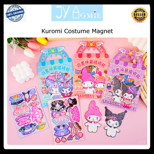 Kuromi Stickers Reusable Sticker Magnet Art Craft Sticker for Kids Kuromi Sticker Kids Activity Sticker Montessori Stiker Kanak Kanak