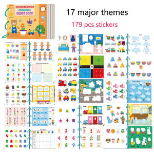 Baby Drukke Boek Montessori Drukke Board Kid Early Learning Cognitieve Puzzel Kinderen Plakken Boek Opvoeding Speelgoed Sticker Rustig Boek