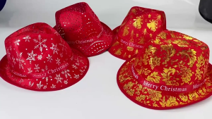 Sequined mô hình mũ đội đầu cho lễ hội Giáng sinh ăn mừng ngày lễ Mũ giáng sinh dressingup đạo cụ trang phục Mũ Panama