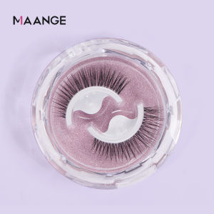 (No Need to Use Glue)MAANGE 13 Type 1PCS 3D Fiber Imitation Mink False Eyelashes Natural False Eyelashes Pure Handmade Self-Adhesive False Eyelashes False Eyelashes Curled Long Easy to Wear Various Styles