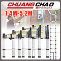 CHUANGCHAO Telescopic foldable Ladder folding aluminum ladder,multi-function domestic ladders and industric. 