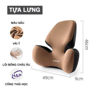 Đệm tựa gối cổ và đệm tựa thắt lưng chính hãng Quess hỗ trợ đau nhức cổ vai khi phải ngồi ô tô quá lâu