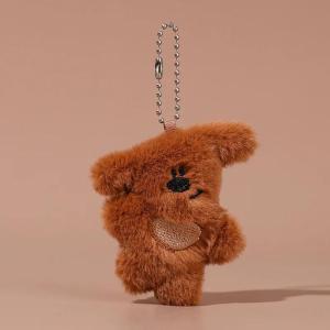 ZEEMIN Christmas Cartoon Love Teddy Bear Tilted Plush Pendant Student Schoolbag Decoration Plush Keychain Brooch Childrens Daily Surprise Gift