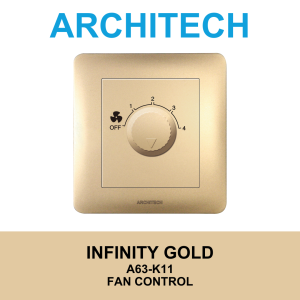 ARCHITECH INFINITY A63-K11 GOLD Sakelar - Saklar Pengatur Kipas 100W