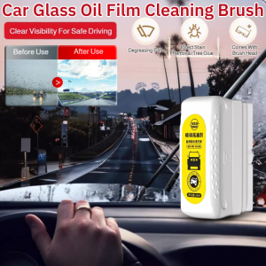 Car Glass Oil Film Cleaning Brush Rainproof And Antifogging Stain Remover Car Glass Stain Watermark Remover