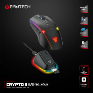 Fantech CRYPTO II WG7V2RD Wireless Gaming Mouse Tri-mode 6 Macro Buttons Optical Gaming Sensor