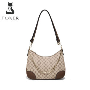 FOXER branded sling bag for women PVC leather chain bag with two shoulder straps