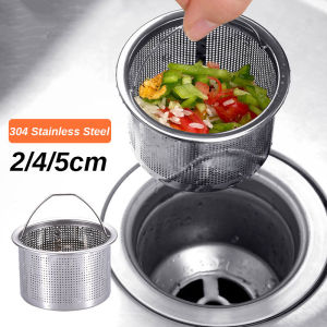 Deyln 2/4/5cm 304 Stainless Steel Kitchen Sink Strainer Plug Dense Hole Water Basin Sink Drain Filter Basket with Handle Draine Accessories