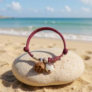 Hmeme Cổ Điển Bồ Đề Gỗ Hoa Sen Quyến Rũ Dệt Bện Vòng Đeo Tay Cho Phụ Nữ Người Đàn Ông Làm Bằng Tay Dây Xích Vòng Đeo