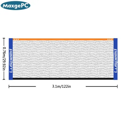 MaxgePC ตาข่ายแบดมินตันมืออาชีพพับได้แบบพกพาตาข่ายสี่เหลี่ยมสำหรับการฝึกเล่นวอลเลย์บอลเล่นกีฬากลางแจ้ง
