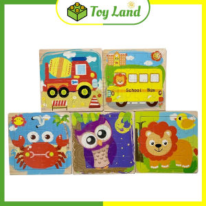 [20 Mảnh] Đồ Chơi Xếp Hình Puzzle Tranh Ghép Hình Loại Lớn In Hình Ngộ Nghĩnh Bằng Gỗ Đồ Chơi Trẻ Em