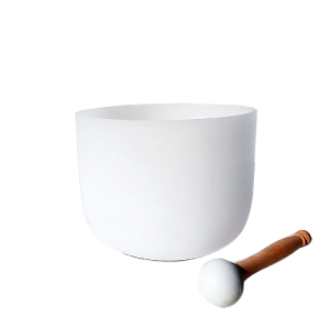 8inch 432hz Tuned cdefgab Bowl Note Chakra White Crystal Singing Bowl For Healing