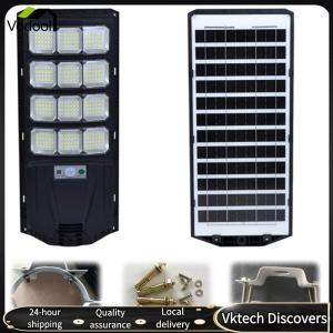 【Vodool】 Large Solar Street Lights IP65 Waterproof Solar Light Outdoor LED Street Light with Remote Control for Outside Garage Yard