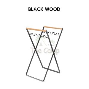Foldable Garbage Frame Rack Bin Disposable Portable Rubbish Bag Outdoor Camping Trash Holder Stand Wood Steel Storage