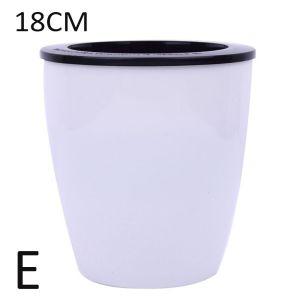 ADAMOL Plastic Round Garden Supply Self Watering Office Flower Pots Planter Plants Basket Home Decor