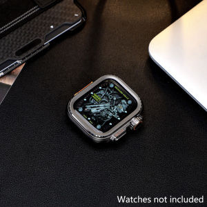 Metal Bumper Case For Apple Watch 45mm 44mm Protector Frame Cover For iWatch Series 9 8 7 6 5 4 SE Change To Ultra 2 49mm